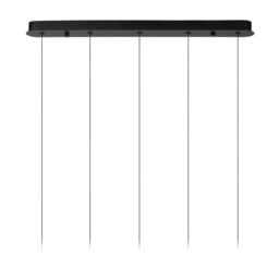 Lucide 'KLIGANDE' Dimmable Adjustable Height Indoor Stylish LED Pendant Light in Black - thumbnail 5