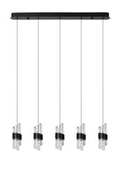 Lucide 'KLIGANDE' Dimmable Adjustable Height Indoor Stylish LED Pendant Light in Black - thumbnail 2
