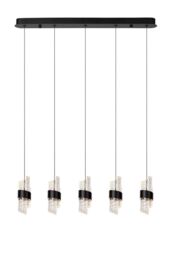 Lucide 'KLIGANDE' Dimmable Adjustable Height Indoor Stylish LED Pendant Light in Black