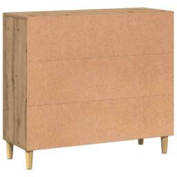 Berkfield Home Sideboard Artisan Oak 90x34x80 cm Engineered Wood in Brown - Size: 90 x 34 x 80 cm - thumbnail 7