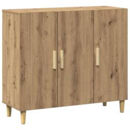 Berkfield Home Sideboard Artisan Oak 90x34x80 cm Engineered Wood in Brown - Size: 90 x 34 x 80 cm - thumbnail 3