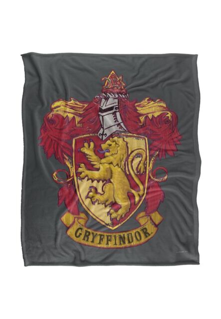 Warner Brothers Harry Potter Gryffindor Rough Crest Blanket 152 x 127 cm in White - image 1