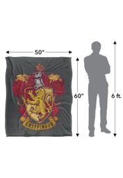 Warner Brothers Harry Potter Gryffindor Rough Crest Blanket 152 x 127 cm in White - thumbnail 5