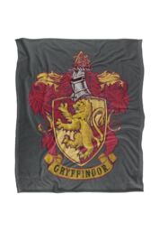 Warner Brothers Harry Potter Gryffindor Rough Crest Blanket 152 x 127 cm in White - thumbnail 1