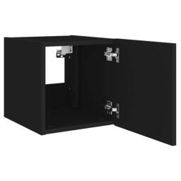 Berkfield Home TV Wall Cabinets with LED Lights 2 pcs Black 30.5x35x30 cm - thumbnail 9