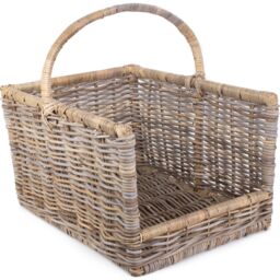 Rattan Kubu Grey Rattan Open Ended Log Basket - thumbnail 1