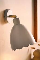 ValueLights Millie Flower Style Scallop Adjustable Wall Light with Bulb in Baby Blue - thumbnail 1