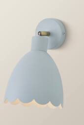 ValueLights Millie Flower Style Scallop Adjustable Wall Light with Bulb in Baby Blue - thumbnail 3
