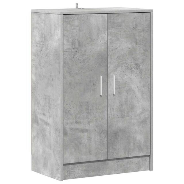 Berkfield Home Shoe Cabinet Concrete Grey 60x35x92 cm Engineered Wood - Size: 60 x 35 x 92 cm - image 1