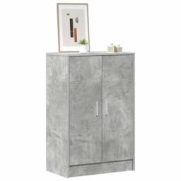 Berkfield Home Shoe Cabinet Concrete Grey 60x35x92 cm Engineered Wood - Size: 60 x 35 x 92 cm - thumbnail 3