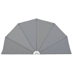 Berkfield Home Durable Collapsible Terrace Side Awning Grey 200 cm - thumbnail 3