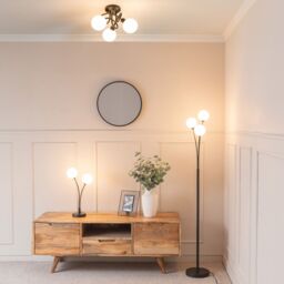 ValueLights Velika 3 Way Opaque Flush Ceiling Light in Black - thumbnail 4