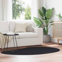 Berkfield Home Elegant Area Rug Black 120x170 cm Polyester Non-Slip - Size: Medium - thumbnail 2