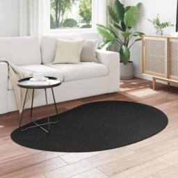 Berkfield Home Elegant Area Rug Black 120x170 cm Polyester Non-Slip - Size: Medium - thumbnail 1