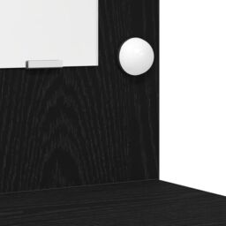 Berkfield Home 2 Piece Dressing Table Set with LED Black Engineered Wood - thumbnail 8