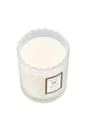 Living and Home Embossing Glass Cup Soy Wax Scented Candle in White - thumbnail 5