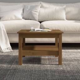 Berkfield Home Coffee Table Honey Brown 55x55x40 cm Solid Wood Pine - Size: 55 x 55 x 40 cm - thumbnail 4