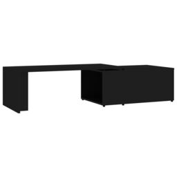 Berkfield Home Coffee Table Black 150x50x35 cm Engineered Wood - Size: 150 x 50 x 35 cm - thumbnail 2