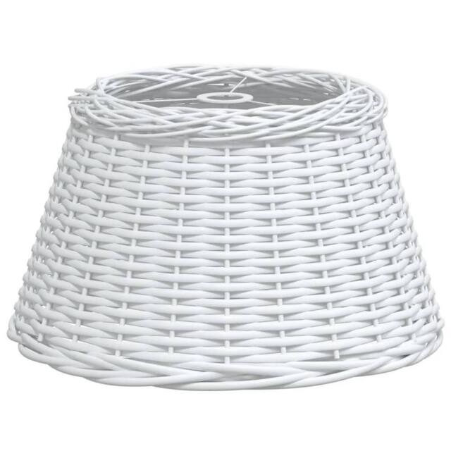 Berkfield Home Ceiling Lamp Shade White √ò50x30 cm Wicker - Size: 50x30 cm - image 1