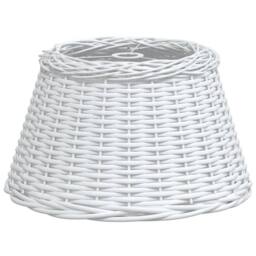 Berkfield Home Ceiling Lamp Shade White √ò50x30 cm Wicker - Size: 50x30 cm