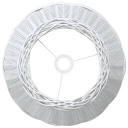 Berkfield Home Ceiling Lamp Shade White √ò50x30 cm Wicker - Size: 50x30 cm - thumbnail 5