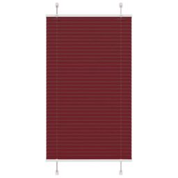 Berkfield Home Pleated Blind Bordeaux Red 80x100 cm Fabric Width 79.4 cm Polyester - thumbnail 1
