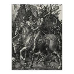 Artery8 Albrecht Durer Knight Death & the Devil Framed Art Picture Print in Grey - Size: A4 - thumbnail 3