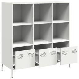 Berkfield Home Highboard¬†White 101.5x39x103.5 cm Steel in White - thumbnail 4