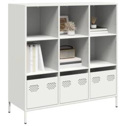 Berkfield Home Highboard¬†White 101.5x39x103.5 cm Steel in White - thumbnail 2
