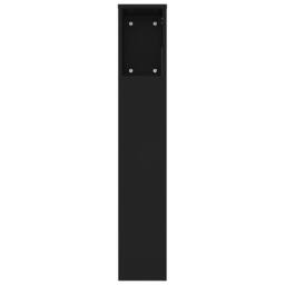 Berkfield Home Headboard Cabinet Black 220x18.5x104.5 cm - thumbnail 5