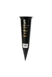 KDMD Black Spike Mum & Dad Grave Vase 23cm 5 Pack - thumbnail 2