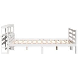 Berkfield Home Beautiful Bed Frame with Headboard without Mattress 160x200 cm in White - thumbnail 5