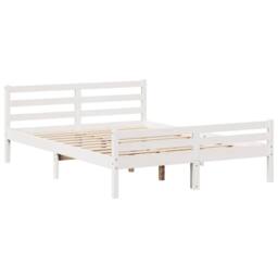 Berkfield Home Beautiful Bed Frame with Headboard without Mattress 160x200 cm in White - thumbnail 7