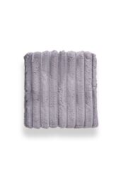 BHS Jumbo Cord Throw with Plain Velvet Backing in Grey - Size: 127 cm x 152 cm - thumbnail 3