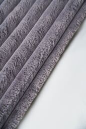 BHS Jumbo Cord Throw with Plain Velvet Backing in Grey - Size: 127 cm x 152 cm - thumbnail 4