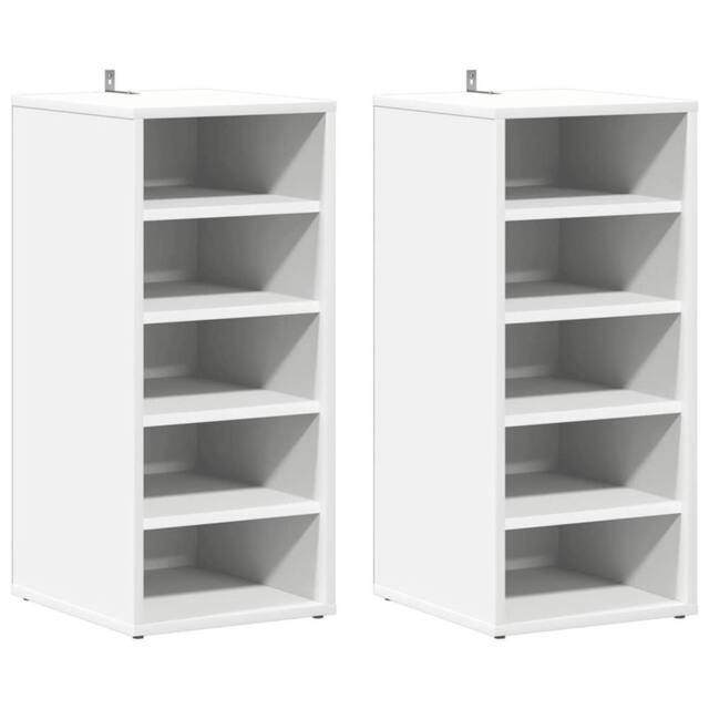 Berkfield Home Shoe Cabinets 2 pcs White 31.5x35x70 cm Engineered Wood - image 1