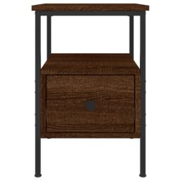 Berkfield Home Bedside Cabinet Brown Oak 34x36x50 cm Engineered Wood - Size: 34 x 36 x 50 cm - thumbnail 6