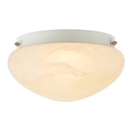 Happy Homewares Traditional Alabaster Glass IP44 Bathroom Ceiling Lighting Fixture in White - thumbnail 2