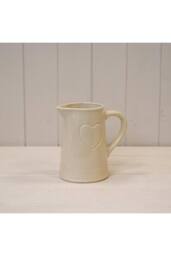 KDMD Cream Debossed Heart Jug - thumbnail 1