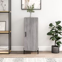 Berkfield Home Sideboard Grey Sonoma 34.5x34x90 cm Engineered Wood - thumbnail 1