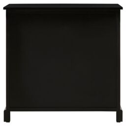 Orsina 2 Drawer Cabinet, Pine Wood Colonial Vanity Storage for Shoe Rack, Bathroom, Home & Office, Delivered Fully Assembled in Black - thumbnail 5