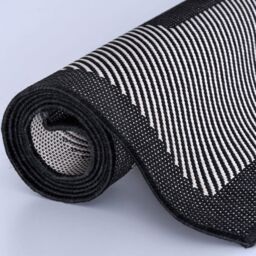 THE RUGS Outdoor Indoor Black Bordered Rug Weatherproof Jet Washable - Size: 140 cm x 200 cm - thumbnail 6