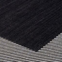 THE RUGS Outdoor Indoor Black Bordered Rug Weatherproof Jet Washable - Size: 140 cm x 200 cm - thumbnail 3