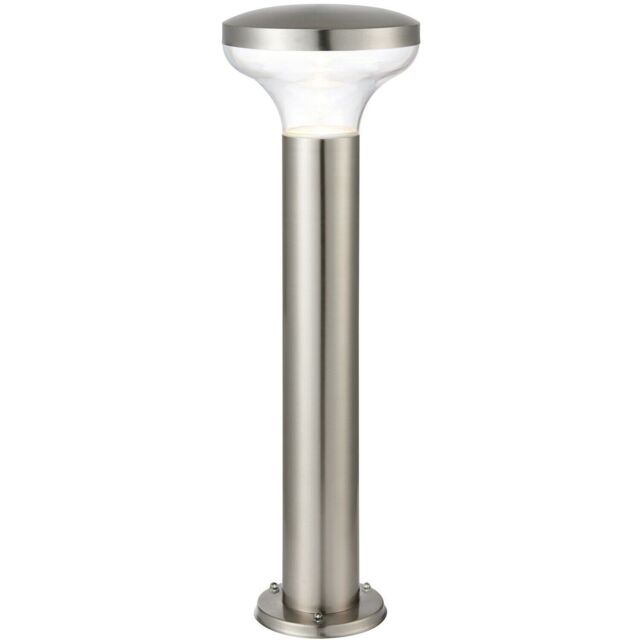 Loops Outdoor Post Bollard Light Marine Steel 0.5m LED Garden Driveway Foot Path Lamp in Metallics - image 1