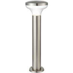 Loops Outdoor Post Bollard Light Marine Steel 0.5m LED Garden Driveway Foot Path Lamp in Metallics