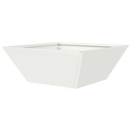 Berkfield Home Garden Bowl Planter White 40x40x15 cm Steel - Size: 40 x 40 x 15 cm - thumbnail 7