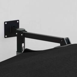 Berkfield Home Patio Umbrella Black Polyester, Powder-Coated Steel Large