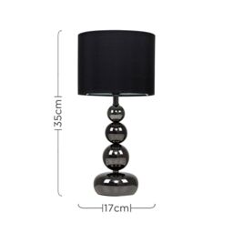 ValueLights Marissa Stacked Ball Gloss Black Touch Table Lamp - thumbnail 7