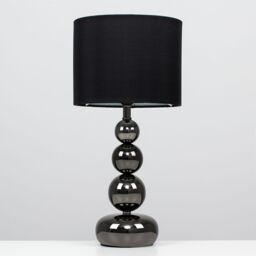 ValueLights Marissa Stacked Ball Gloss Black Touch Table Lamp - thumbnail 5