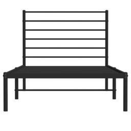 Berkfield Home Metal Bed Frame with Headboard Black 90x190 cm Single - thumbnail 6